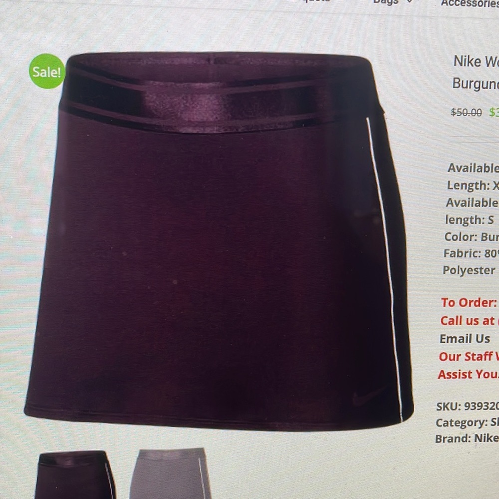 Nike Court Dry Straight Tennis Skirt Size LT